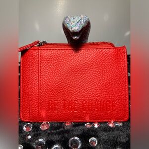 “BE THE CHANGE” Wallet / Card Holder (Red)